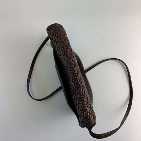 Brighton Dark Brown Crossbody Bag with Silver Detailing - Picture 13 of 15